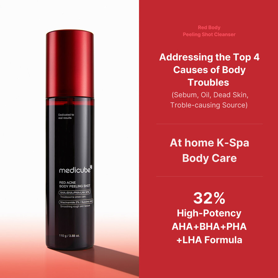medicube red body peeling shot cleanser