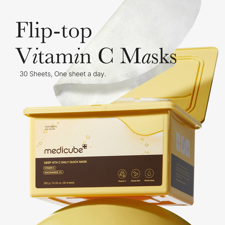 medicube deep vita c daily quick masks
