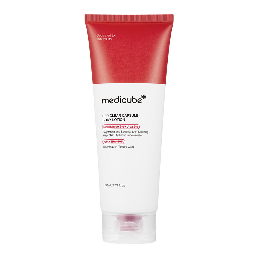 medicube red clear capsule body lotion
