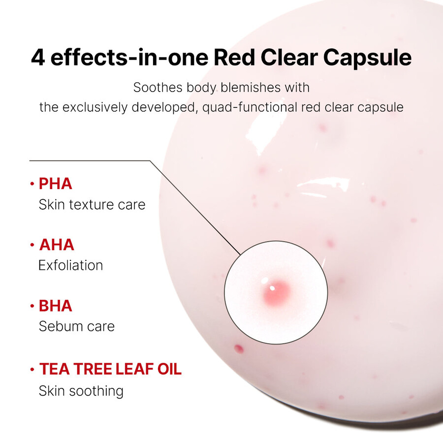 medicube red clear capsule body lotion