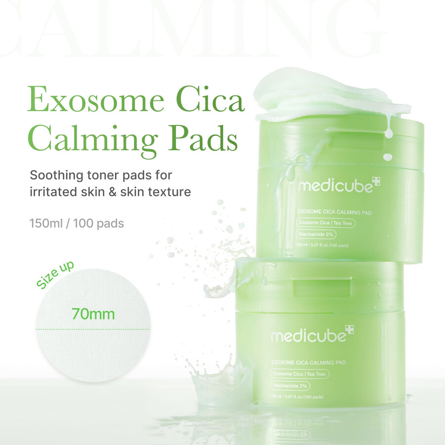 medicube exosome cica calming toner pads